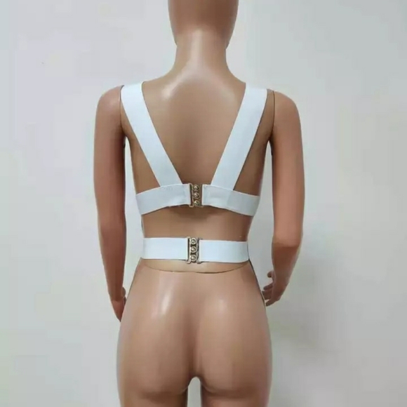 💋ELASTIC CROSS STRAP HOLLOW OUT TANK TOP!! - Picture 8 of 16